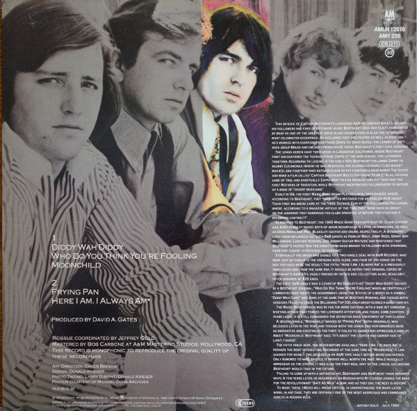 Captain Beefheart And The Magic Band : The Legendary A&M Sessions (12", MiniAlbum, Comp, Mono)