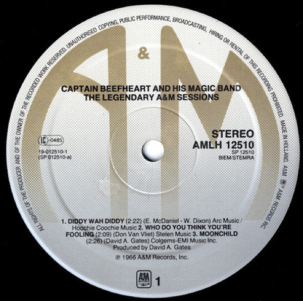 Captain Beefheart And The Magic Band : The Legendary A&M Sessions (12", MiniAlbum, Comp, Mono)