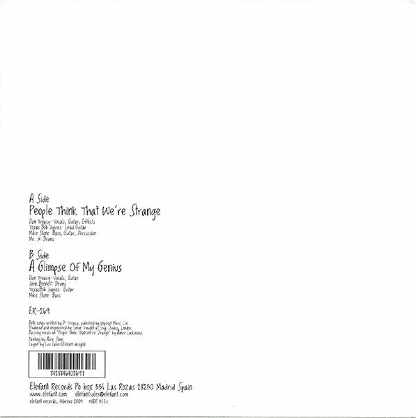 Television Personalities : People Think That We're Strange (7", Single, Ltd, Whi)