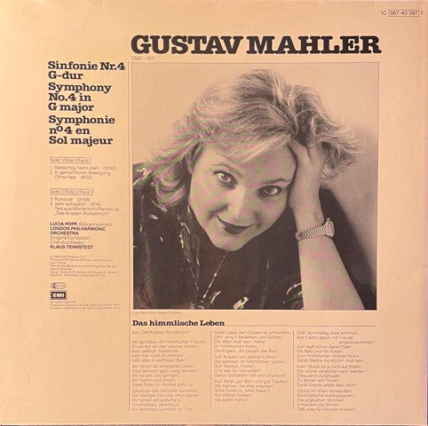 Gustav Mahler, Klaus Tennstedt, Lucia Popp, London Philharmonic Orchestra : Sinfonie Nr. 4 (LP)