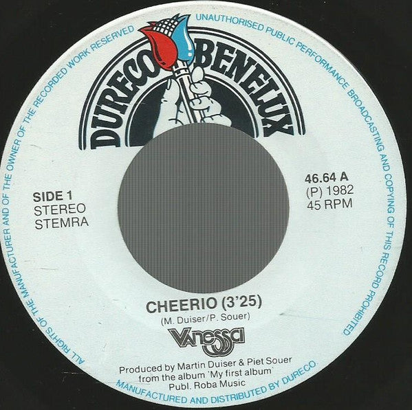 Vanessa (2) : Cheerio (7", Single)