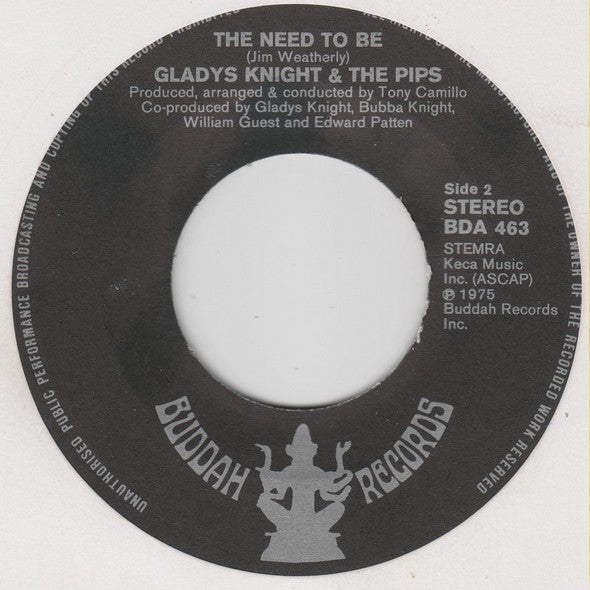 Gladys Knight And The Pips : The Way We Were/ Try To Remember / The Need To Be (7", Single)