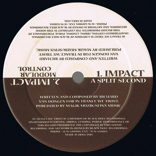 Impact : Kemistry / A Split Second / Modular Control (12")