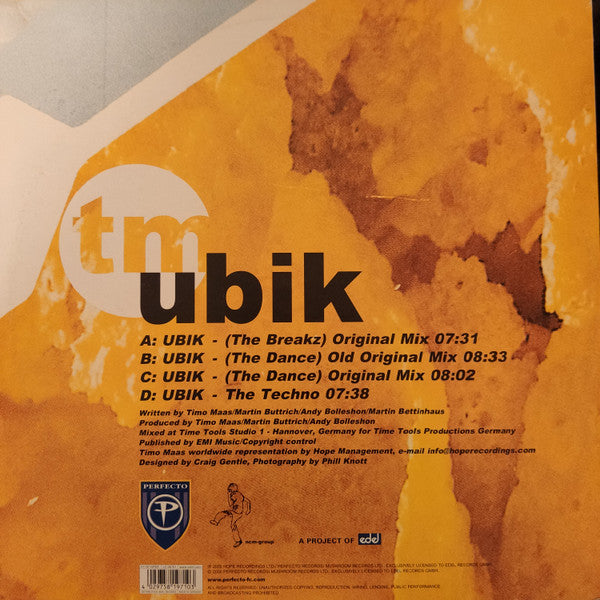 Timo Maas Featuring Martin Bettinghaus : Ubik (2x12")