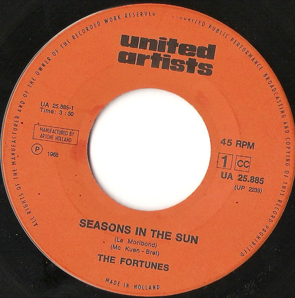 The Fortunes : Seasons In The Sun (7", Single)