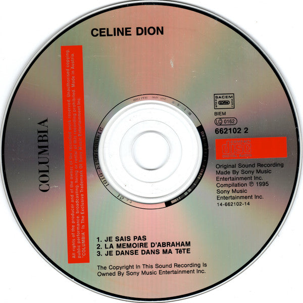 Céline Dion : Je Sais Pas (CD, Maxi)