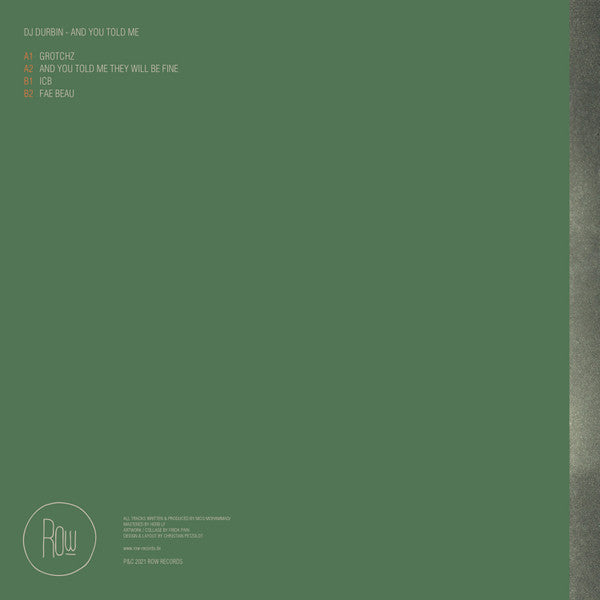 DJ Durbin : And You Told Me EP  (12", EP)