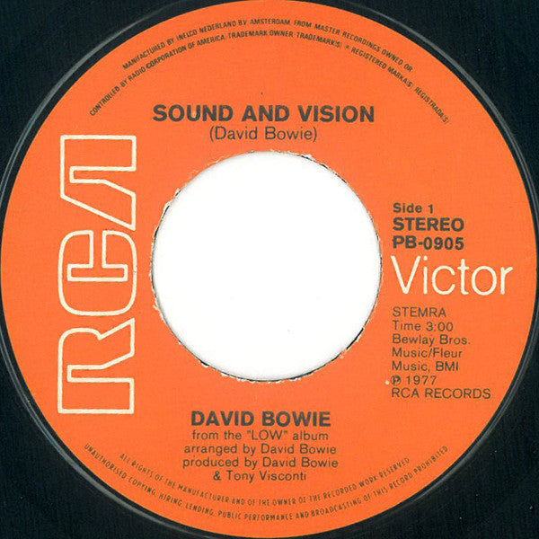 David Bowie : Sound And Vision (7", Single)