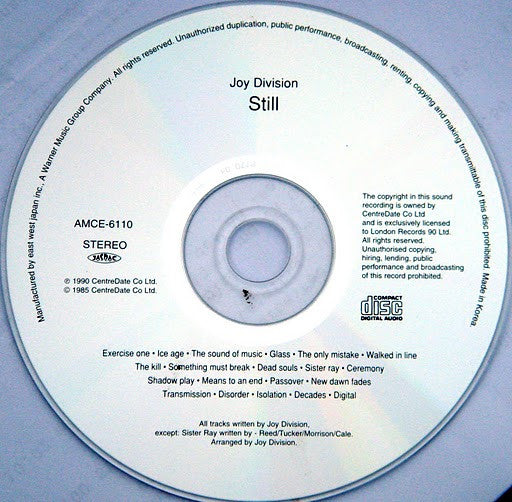 Joy Division : Still (CD, Album, RE)