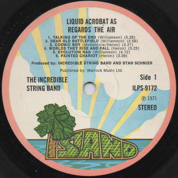 The Incredible String Band : Liquid Acrobat As Regards The Air (LP, Album, Gat)