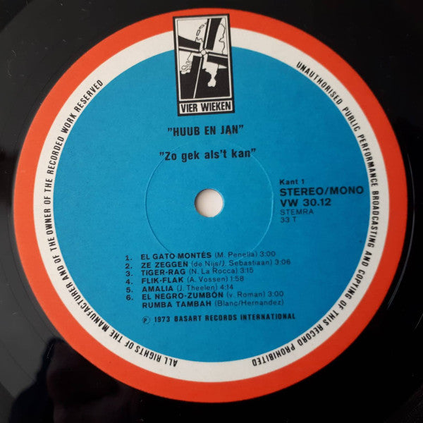 Huub En Jan : Zo Gek Als 't Kan (LP, Album)