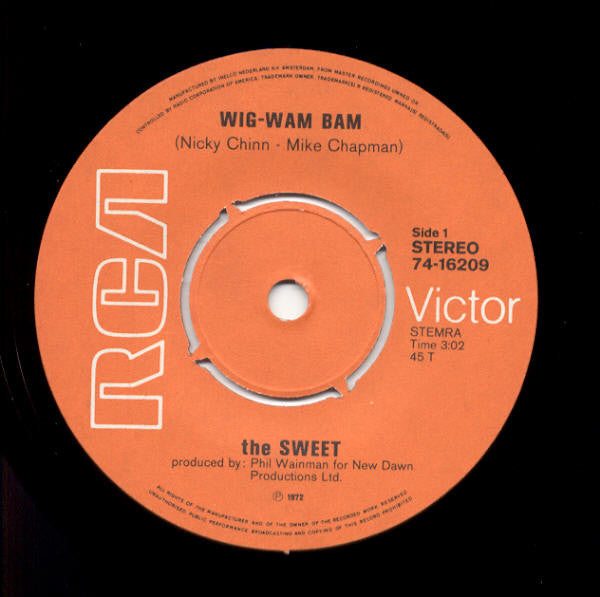 The Sweet : Wig-Wam Bam (7", Single)