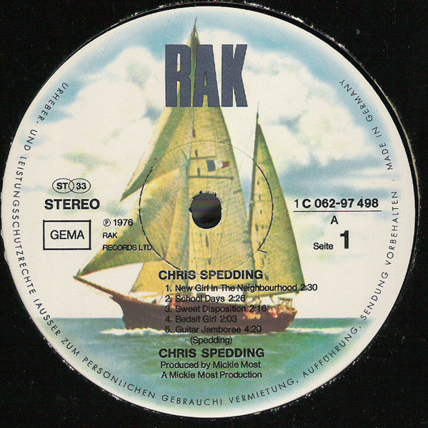 Chris Spedding : Chris Spedding (LP, Album)