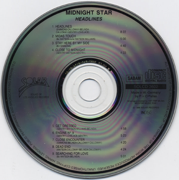 Midnight Star : Headlines (CD, Album)