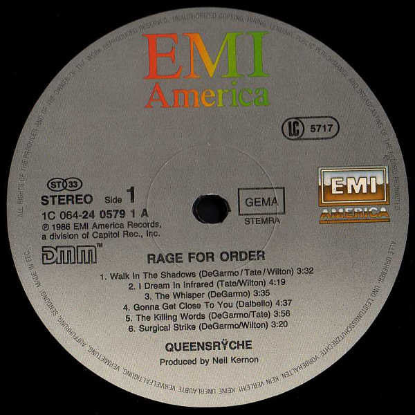Queensrÿche : Rage For Order (LP, Album)