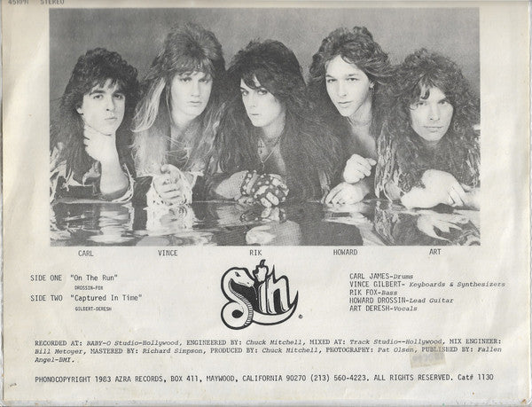 Sin (49) : On The Run (7", Shape, Pic)