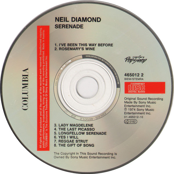 Neil Diamond : Serenade (CD, Album, RE)