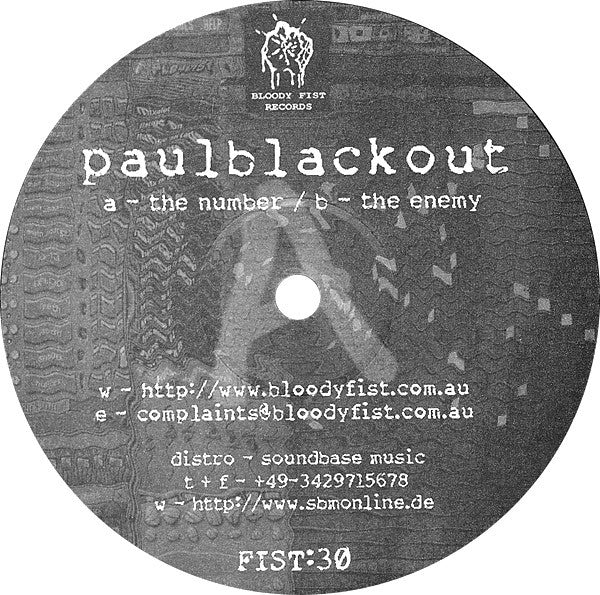 Paul Blackout : The Number (12")