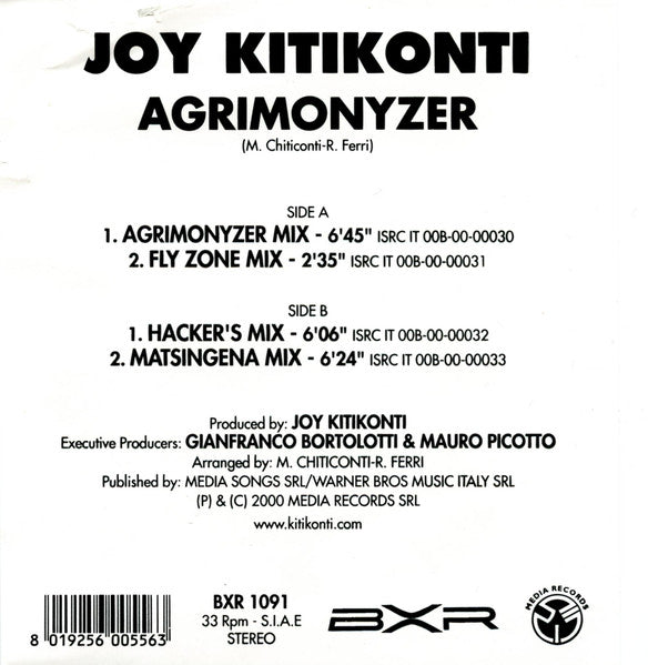 Joy Kitikonti : Agrimonyzer (12")