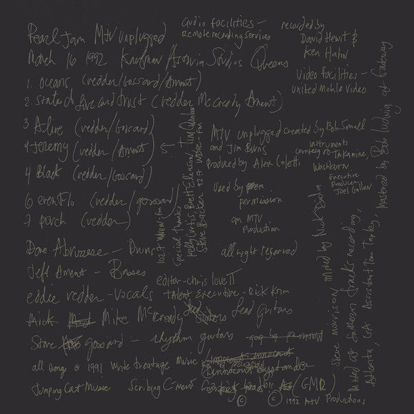 Pearl Jam : MTV Unplugged (LP, Album, Ltd, RE, RP)