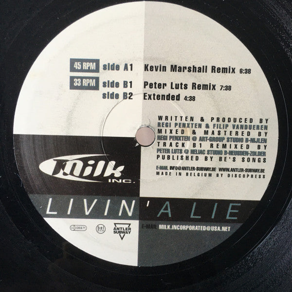 Milk Inc. : Livin' A Lie (12")