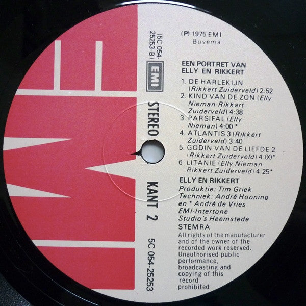 Elly & Rikkert : Een Portret Van Elly & Rikkert (LP, Comp)