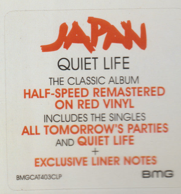 Japan : Quiet Life (LP, Album, RE, RM, Red)