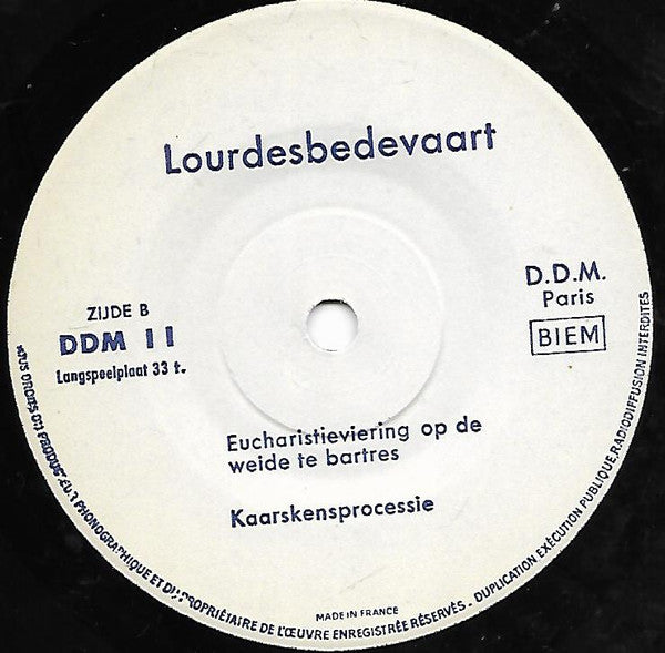 Unknown Artist : Lourdes Bedevaart (7")