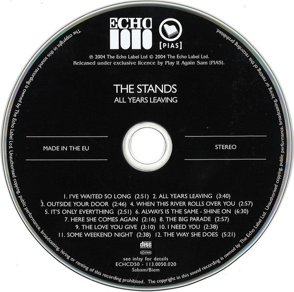 The Stands : All Years Leaving (CD, Album)