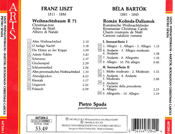 Franz Liszt, Béla Bartók , Piano Pietro Spada : Weihnachtsbaum • Romanian Christmas Carols (CD)