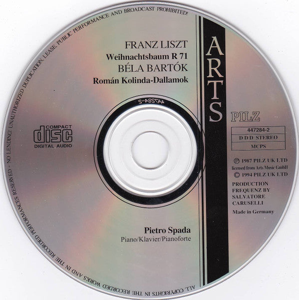 Franz Liszt, Béla Bartók , Piano Pietro Spada : Weihnachtsbaum • Romanian Christmas Carols (CD)