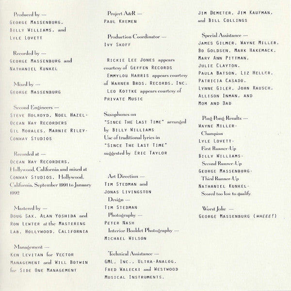 Lyle Lovett : Joshua Judges Ruth (CD, Album)