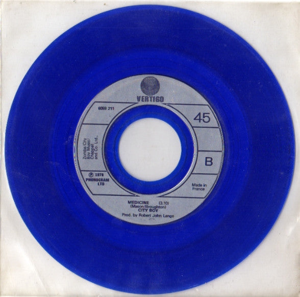 City Boy : What A Night (7", Single, Blu)