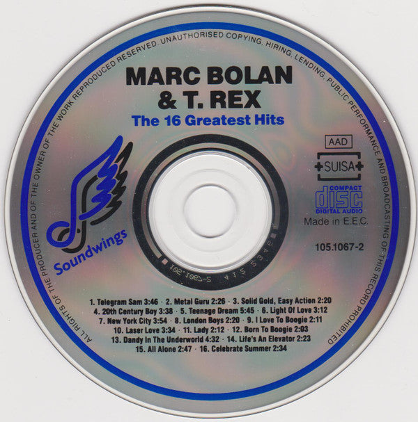 Marc Bolan & T. Rex : The 16 Greatest Hits (CD, Comp)