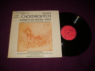 Dmitri Shostakovich – Evgeny Nesterenko, Большой Симфонический Оркестр Всесоюзного Радио, Maxim Shostakovich : Sonnets de Michel-Ange (Suite pour Basse et Orchestre Op. 145a) (LP)