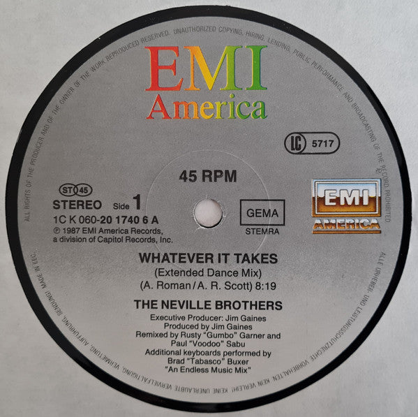 The Neville Brothers : Whatever It Takes (12")