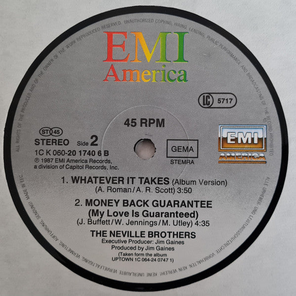 The Neville Brothers : Whatever It Takes (12")