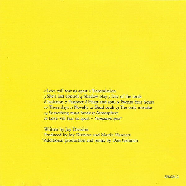 Joy Division : Permanent: Joy Division 1995 (CD, Comp, PMD)