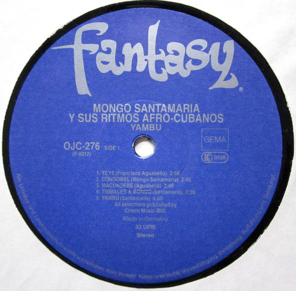 Mongo Santamaria Y Sus Ritmos Afro-Cubanos : Yambu (LP, Album, RE)