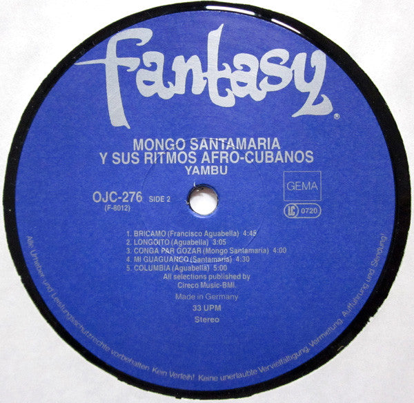 Mongo Santamaria Y Sus Ritmos Afro-Cubanos : Yambu (LP, Album, RE)