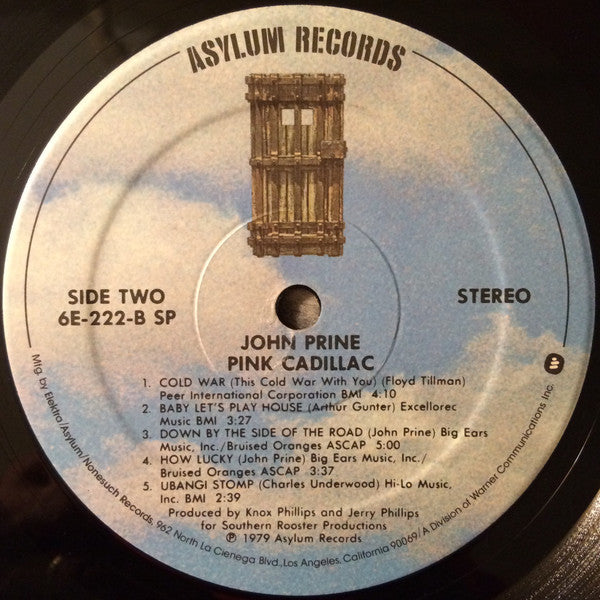 John Prine : Pink Cadillac (LP, Album, SP )