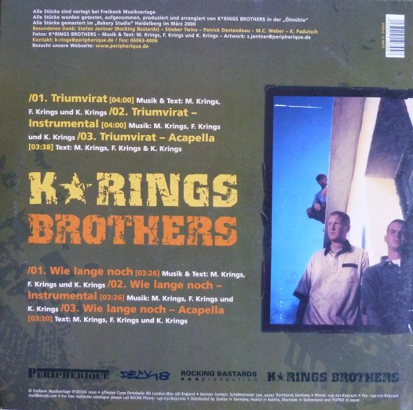 K'Rings Brothers : ...Triumvirat / Wie Lange Noch... (12")
