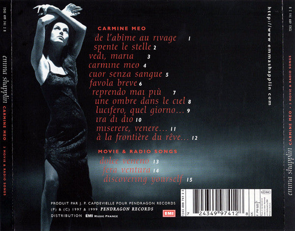 Emma Shapplin : Carmine Meo + 3 Movie & Radio Songs (CD, Album, RE)
