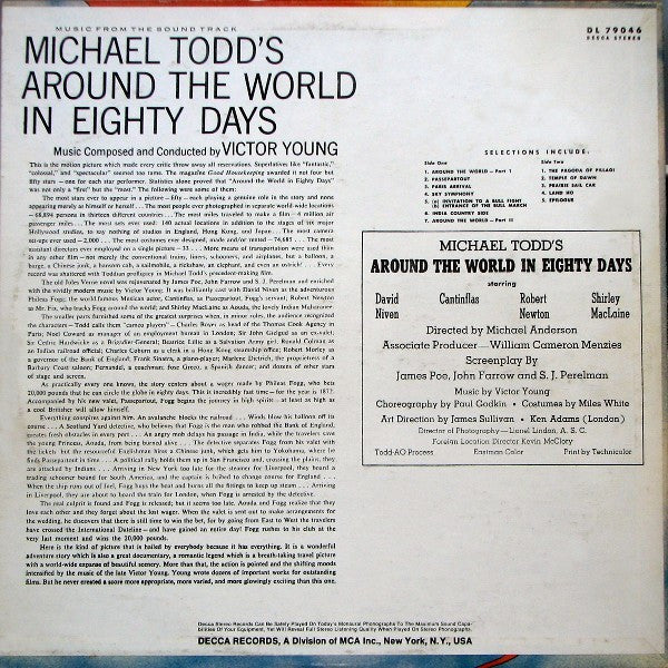 Victor Young : Michael Todd's Around The World In 80 Days - Music From The Sound Track (LP, Album, RE)