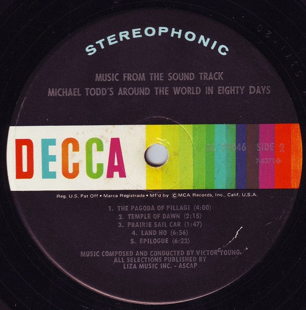 Victor Young : Michael Todd's Around The World In 80 Days - Music From The Sound Track (LP, Album, RE)