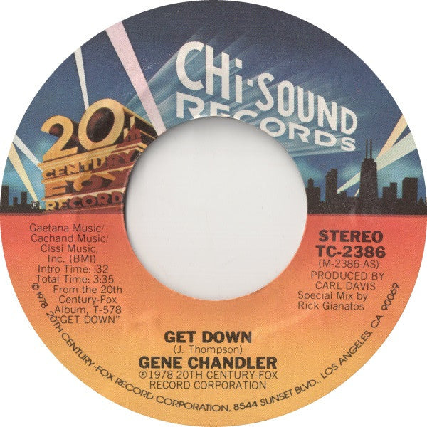 Gene Chandler : Get Down (7", Single, Styrene, Ter)