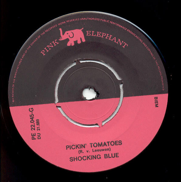 Shocking Blue : Hello Darkness / Pickin' Tomatoes (7", Single, Pus)