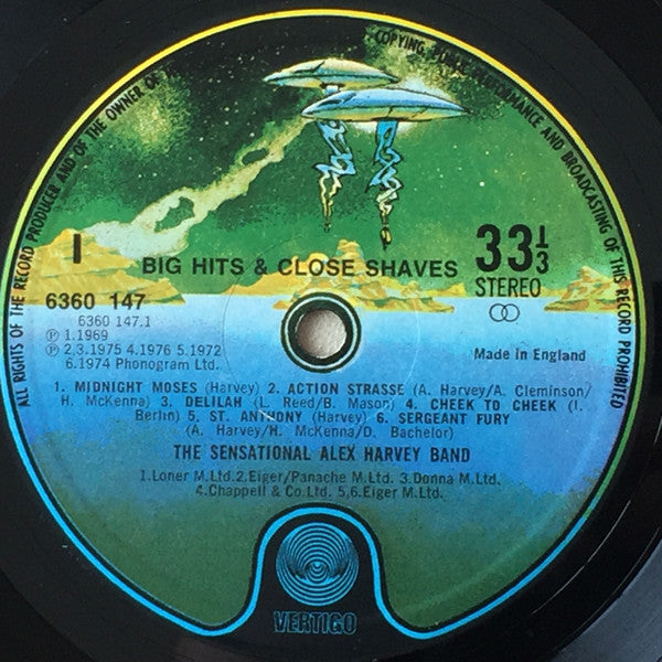 The Sensational Alex Harvey Band : Vambo Rools 'Big Hits And Close Shaves' (LP, Comp)