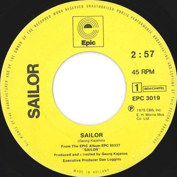 Sailor : Sailor (7")