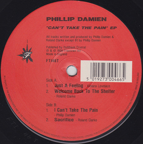 Phillip Damien : Can't Take The Pain EP (12", EP)